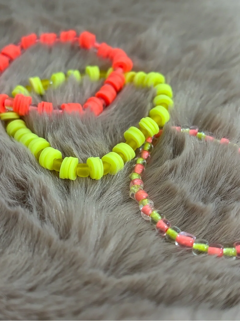 Vivid Colored Bracelet Set - Pink, Orange, & Yellow!